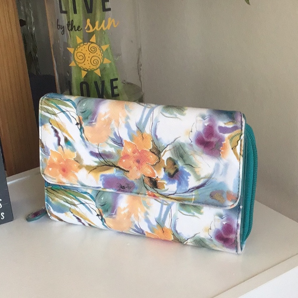Colorful Roomy Floral Wallet